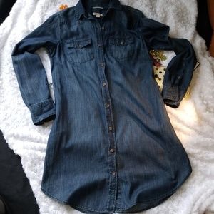 Merona light-weight denim, button-down dress